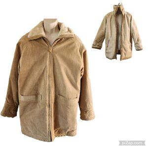 Vintage Mens 1970s JLC Leather Suede Faux Shearling Coat sz Small Marlboro Man